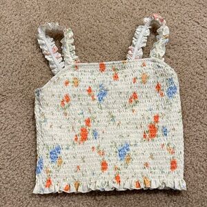Floral Smocked Tank Top